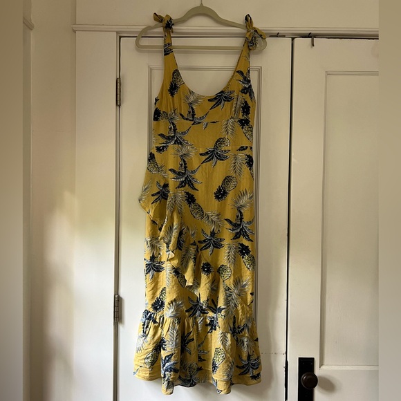 Majorelle Nikita Dress Yellow & Blue Tropical Print - Picture 2 of 9